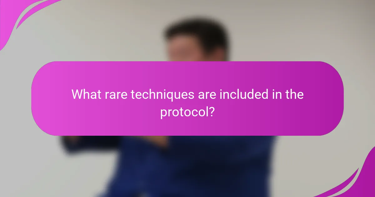 What rare techniques are included in the protocol?